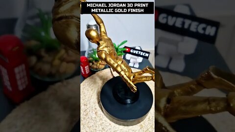 3D Printed Michael Jordan with Golden Finish #shorts #MJ #michaeljordan #spacejam