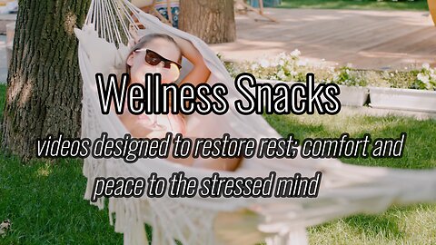 Wellness Snack - Rest in a Hammock!