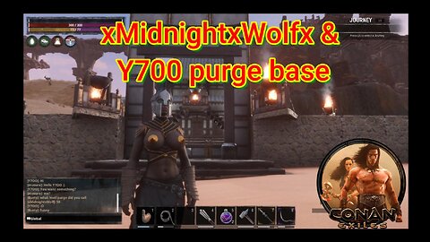 Conan Exiles xMidnightxWolfx and Y700 purge base Busty Boobs #boosteroid #conanexiles