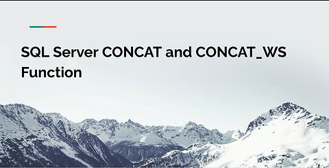 SQL Server CONCAT and CONCAT_WS Function Tutorial
