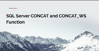 SQL Server CONCAT and CONCAT_WS Function Tutorial