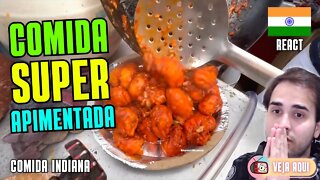 SÓ PARA OS FORTES: BOLINHO SUPER APIMENTADO! Reagindo a COMIDAS DE RUA INDIANAS | Veja Aqui Reacts