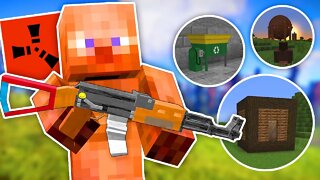 JOGANDO RUST NO MINECRAFT É INCRÍVEL - RUSTCRAFT