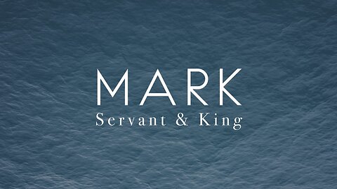 CCRGV: Mark 10:46-52 A Blind Man Sees (2nd service)