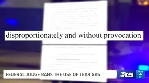 Federal Judge Says Seattle Police Used Tear Gas And Rubber Bullets"WITHOUT PROVOCATION"!!!