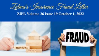 Zalma's Insurance Fraud Letter - October 1, 2022