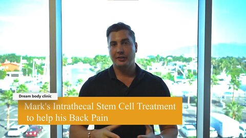 Mark's Intrathecal Stem Cell Treatment to help his Back Pain