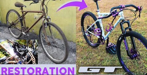 BIKE RESTORATION - Rusty GT Avalanche MONSTER GRAVEL with Disc Brake Conversion and 1x Setup