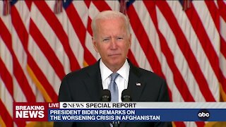 ABC News Special Report: President Joe Biden addresses the nation after the Taliban took control of Afghanistan's capital city almost two decades after they were driven out by US troops