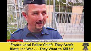 France Local Police Chief: 'They Aren't Riots; It's War . . . They Want to Kill Us'