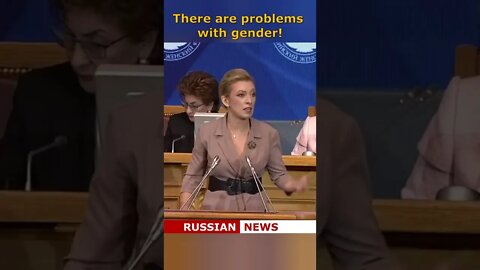 There are problems with gender ! Russian news. Zakharova #Shorts