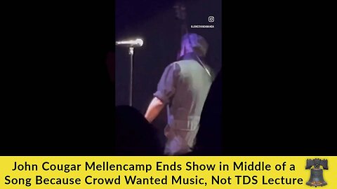 John Cougar Mellencamp Ends Show in Middle of a Song Because Crowd Wanted Music, Not TDS Lecture