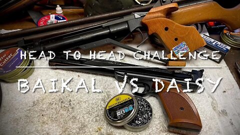 Head to head challenge Baikal IZH-46M vs Daisy 717 single stroke pneumatic showdown!
