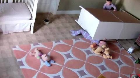 VIDEO: 2-year-old boy saves twin brother from fallen dresser