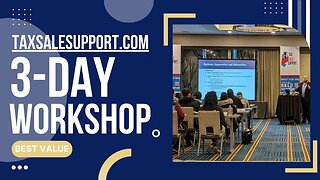 3 DAY WORKSHOP: TAX SALE INVESTING TRAINING