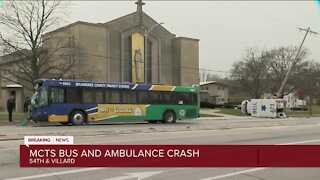 Several injured in crash involving Milwaukee bus, ambulance