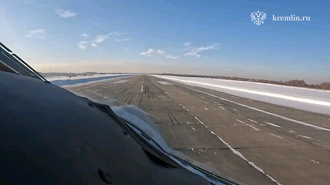 The Kremlin showed Russian President Putin's flight aboard the new Tupolev Tu-160M