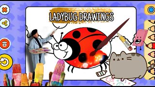 How to draw a Ladybug Drawing| easy step by step draw| Drawing tutorial video