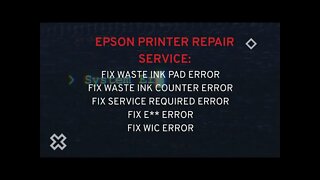 Epson Eco Tank ET Series waste ink pads resets ET 14000