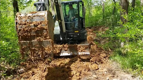 2021 Bobcat e42 R series mini excavator Fixing destroyed culvert pipe PART 2 of 2
