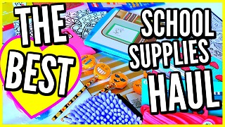 BACK TO SCHOOL SUPPLIES HAUL & GIVEAWAY! Weird School Supplies You Haven't Seen!