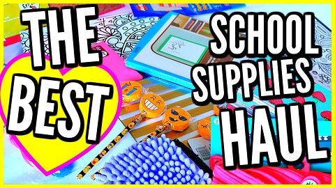 BACK TO SCHOOL SUPPLIES HAUL & GIVEAWAY! Weird School Supplies You Haven't Seen!