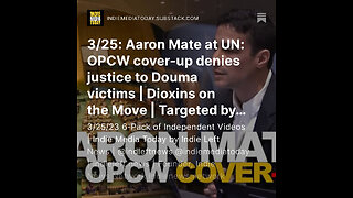 3/25: Aaron Mate at UN: OPCW cover-up denies justice to Douma victims | Dioxins on the Move
