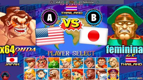 Super Street Fighter II X (x64 Vs. feminina) [U.S.A. Vs. Japan]