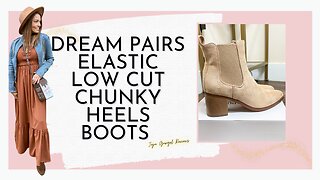DREAM PAIRS Elastic Low cut chunky heels Boots review