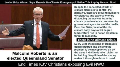 NOBEL PRIZE WINNER SAYS THERE IS NO CLIMATE EMERGENCY & NATIVE TITLE INQUIRY NEEDED NOW!