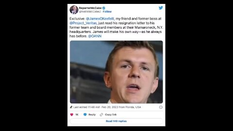 🚨 BREAKING: James O'Keefe Pushed Out Of Project Veritas