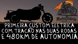 1ª Moto Custom Elétrica com tração nas duas rodas e 480km de autonomia