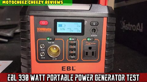 EBL 330 watt gasless Portable Power Generator. Pure sine wave, Camping, RV, Jeep, van, car, outdoors