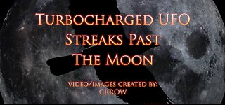 Turbocharged Black UFO Streaks Past Moon