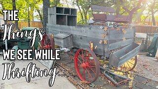 The Things We See While Thrifting | Let's Go Garage Sale Shopping