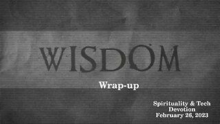 Wisdom 5: What is Wisdom?