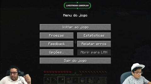 Live de Minecraft com #eoroper #malununes #pai_eoroper