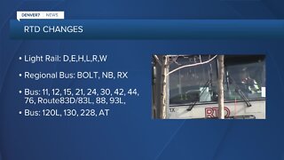 RTD service changes started Sunday