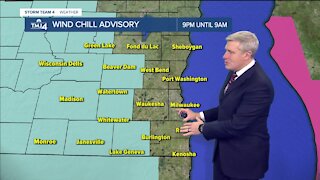 Wind chill advisory in effect until 9 a.m. Friday