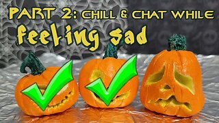 Spooky greetings! // Turning an illustration into little clay sculptures 🎃 part 3 sad pumpkin