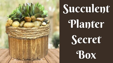 Succulent Planter Secret Box | Boho Decor DIY | Succulent DIY | Dollar Tree Decor DIY
