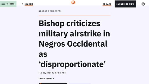 Bishop calls AFP use of Attack Helicopters as "Overkill", CHR to investigate possible Abuse
