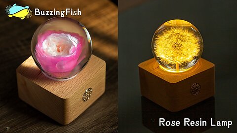 Make a Rose Night Lamp From Roses and Resin _ Resin Art