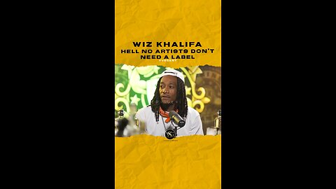 #wizkhalifa Hell no artists don’t need a label. 🎥 @Drinkchamps