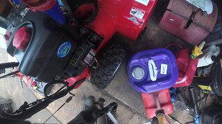 Snapper 824 Snow Blower Briggs Engine P2: How To Tune Up Change Oil ROYAL PURPLE SYNTHIC