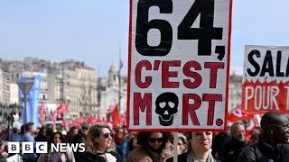 France pension reform strikes halt plane and train services - BBC News