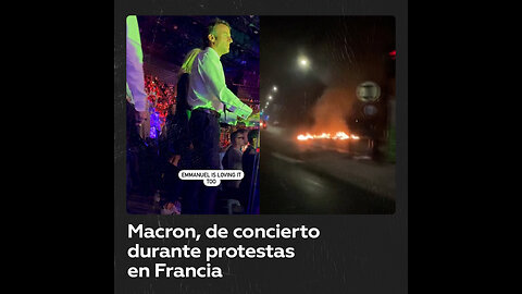 Macron disfruta de un concierto mientras Francia se sume en protestas