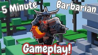 5 Minute Barbarian Roblox Bedwars Gameplay