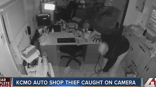 Surveillance video shows thief stealing from KCMO dealership