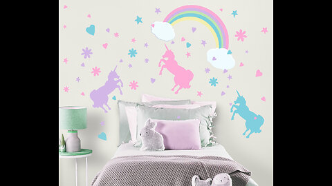 Unicorn Wall Decals -Girls Room Decor